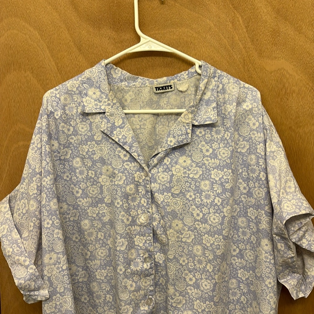 Vintage Floral Button-up 3XL